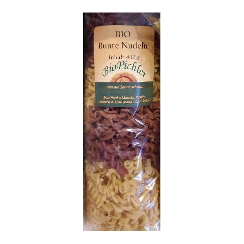 Bio Bunte Nudeln 400g rot