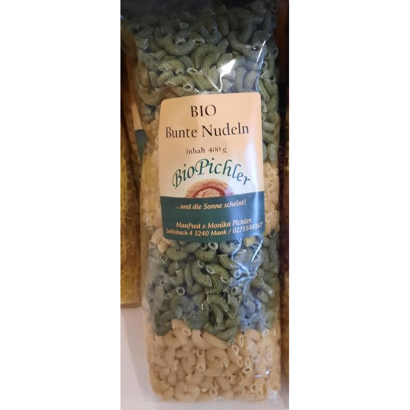 Bio Bunte Nudeln 400g grün