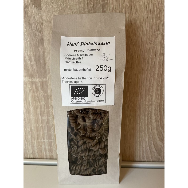 Hanf-Dinkelnudeln, Spiralen, 250g