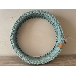 Dekokorb mit Holzboden  23 cm