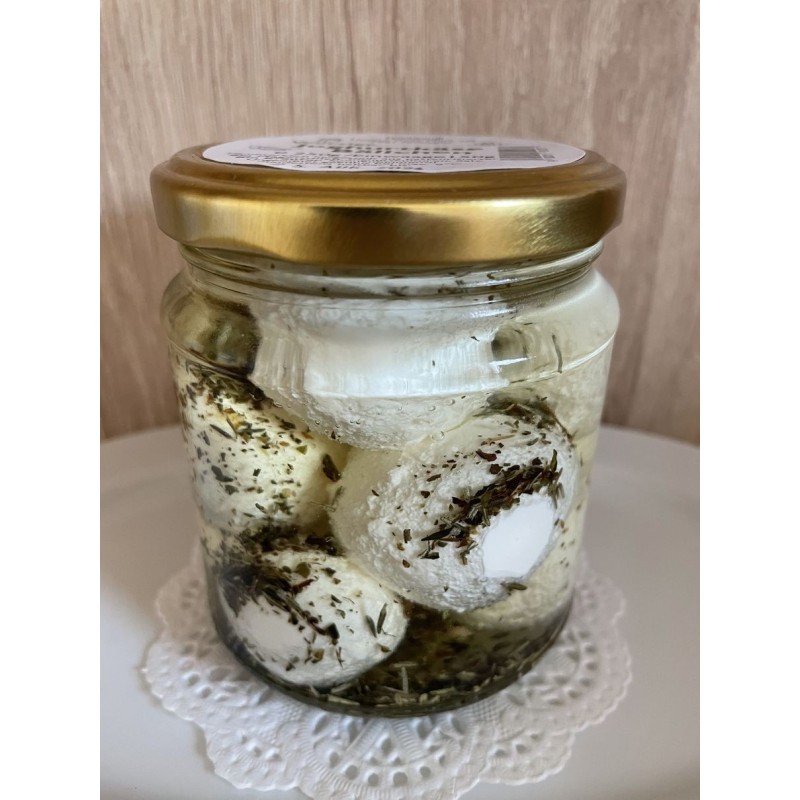 Joghurtkäsekugerl in Öl, würzig