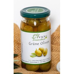 Grüne Oliven im Glas 215g