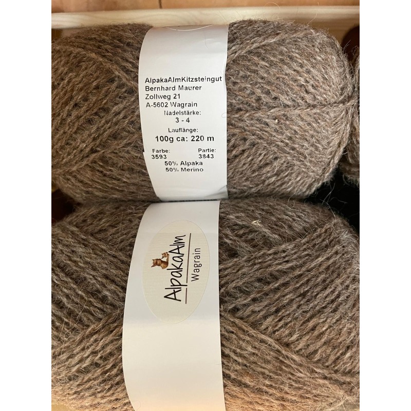 Alpaka-Schafwolle